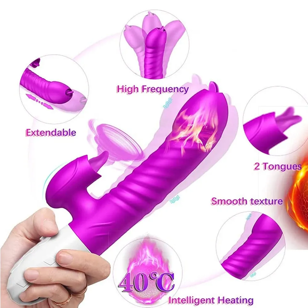 Fast Orgasm Vibrator Dildo For Women Licking Heating Vibrators Clitoris G-Spot Stimulator Vibro Female Clit Sucker Adult Sex Toy — image 2