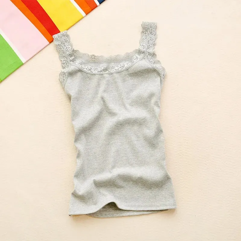 Camisole Lingere גופיית תחרה לבנה שחורה אפוד שינה ברלט קרופ טופ סקסי Camis Slim מחוך גופייה — image 10