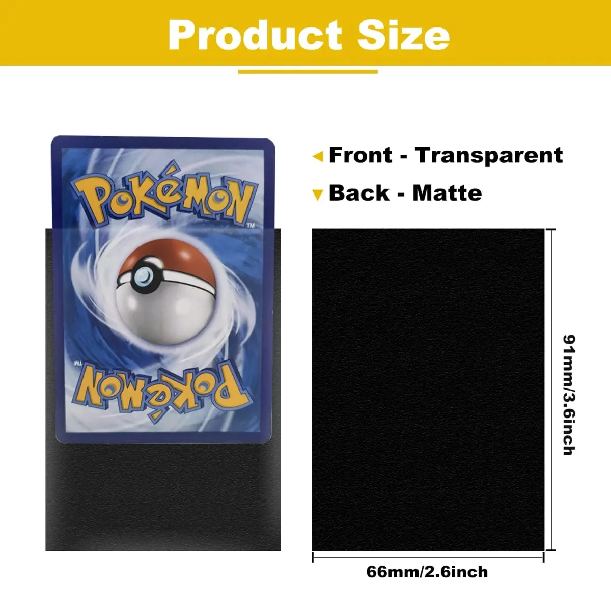 150Pcs Premium Card Sleeves 2,6"x3,6" συμβατές με κάρτες συναλλαγών τυπικού μεγέθους για MTG Pokemon TCG Baseball Card Sport Card — image 5