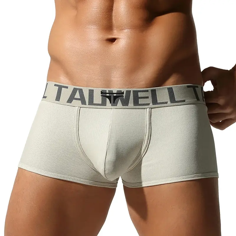 Roupa íntima masculina, shorts boxer de alta qualidade, cor sólida, alta elasticidade, ajuste fino, respirável — image 9