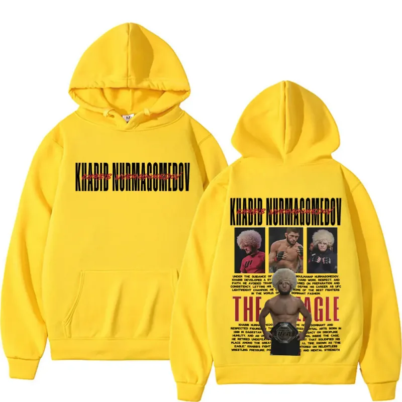 Khabib Nurmagomedov A ÁGUIA Merch Moletom Roupas Masculinas Harajuku Clássico Oversized Hoodies Lã de Alta Qualidade Aconchegante Moletom Com Capuz