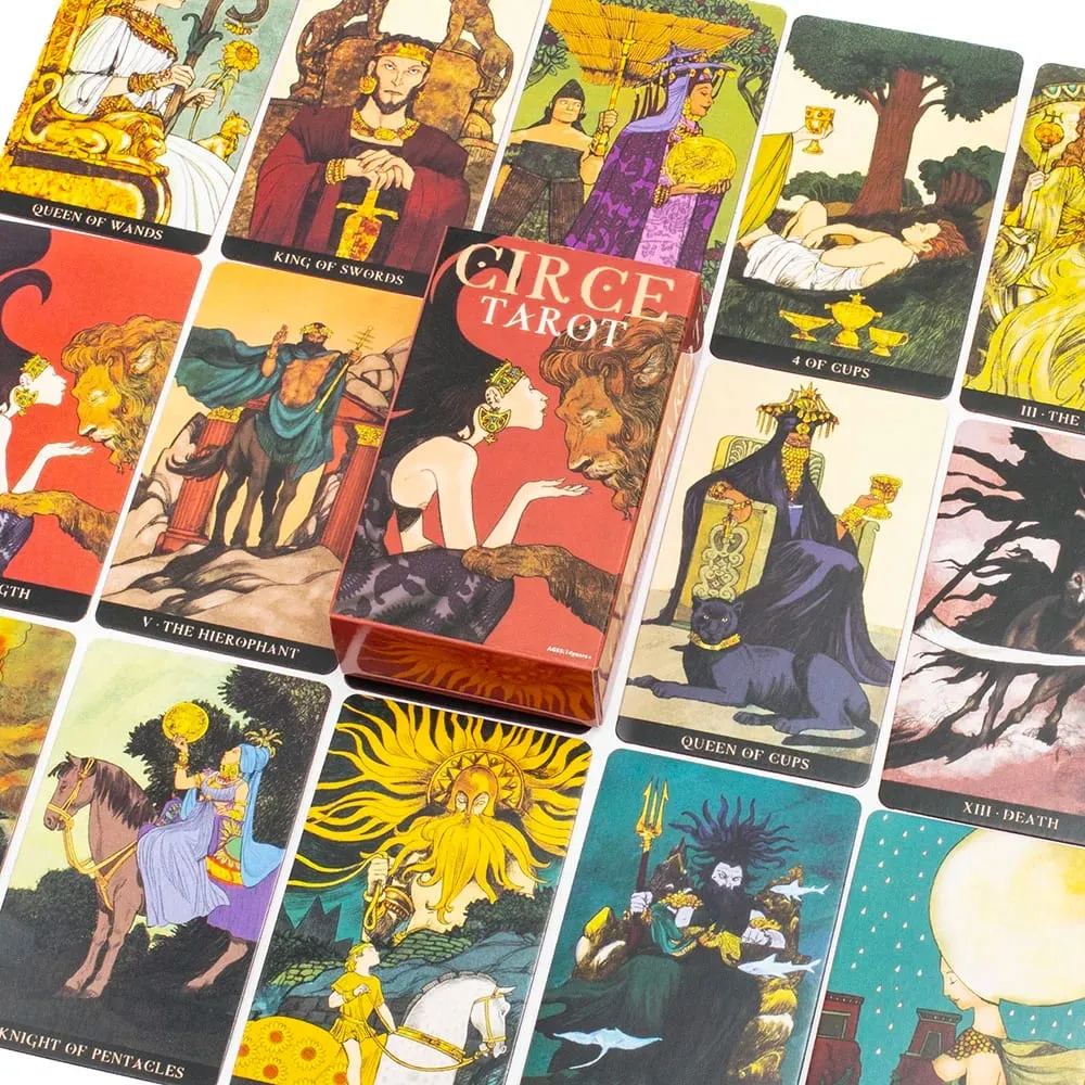 2026 ÚJ Circe Tarot Kártyák 10,3*6Cm 78 db Jóslás Sors Pakli Társasjáték Kártya Családi Partira