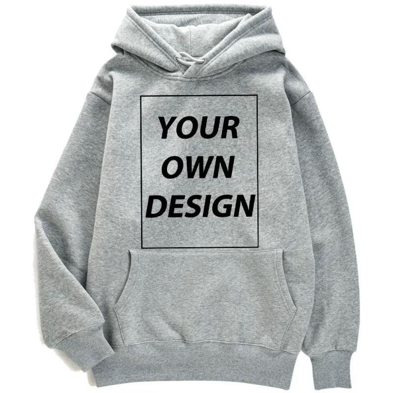 Customized DIY Print Lalaki Babae Autumn Winter Hoodies Casual Classic Pullover Simple Comfy Streetwear Soft Warm Sports Clothing — image 9