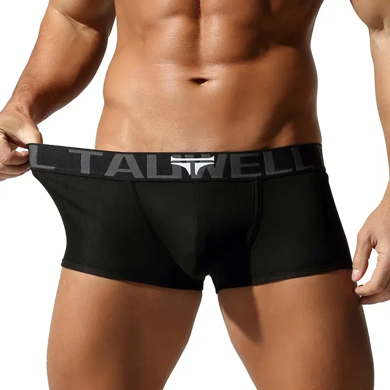 Roupa íntima masculina, shorts boxer de alta qualidade, cor sólida, alta elasticidade, ajuste fino, respirável — image 19