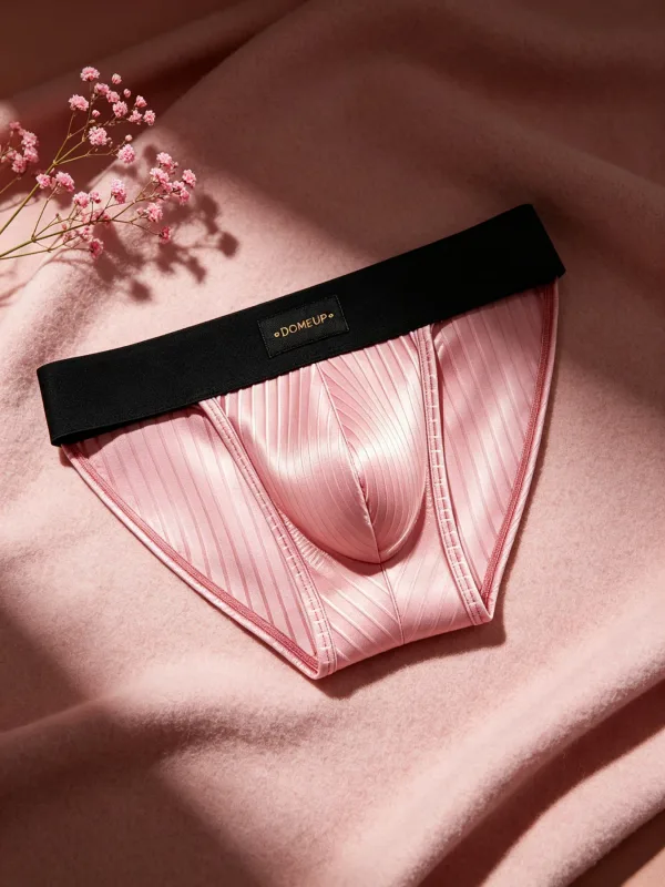 Panlalaking Kasuotang Panloob Makintab na may guhit na Triangle Briefs sa Harap ng Bulge Pouch Sexy Low Rise Slim Fit Pang-araw-araw na Panlalaking Panloob DP915 — image 11