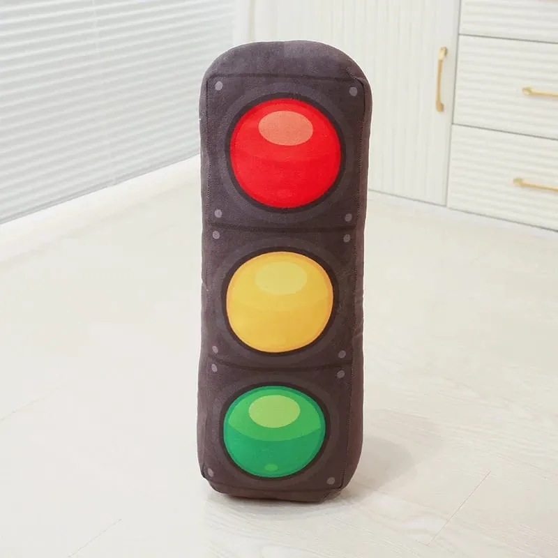 Σειρά φαναριού 40 εκατοστών Μαξιλάρι Stop Traffic Light Roadblock Tire Creative βελούδινα παιχνίδια Κατάλληλα για δώρα για παιδιά στο σπίτι Δώρα για αγόρια