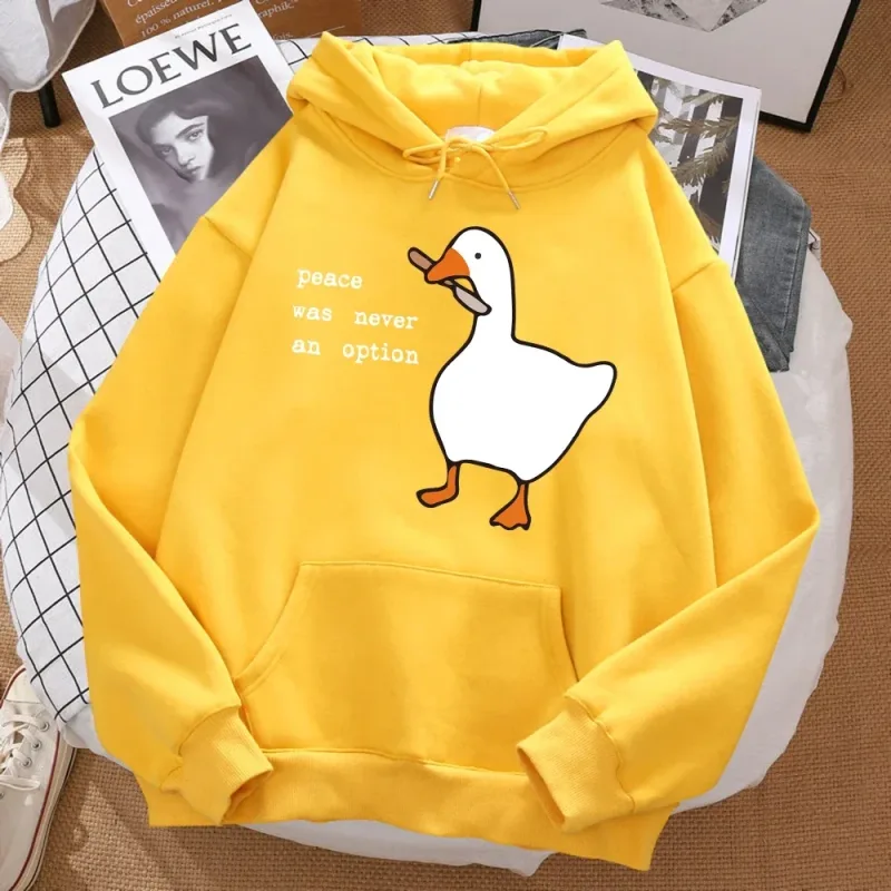 Peace Was Never An Option Printed Sweatshirt Men Street Oversize Autumn Hooded Hipster Soft Hoodies Hip Hop Warm Sportswears — image 3
