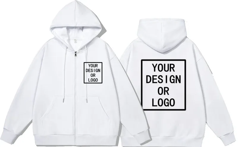 Personalisieren Sie Ihr eigenes Markenlogo/Bild mit Ihrem eigenen Design, personalisierbar, für Männer und Frauen, DIY-Reißverschluss-Kapuzenpullover, lässiger Kapuzenpullover, neuer Pullover
