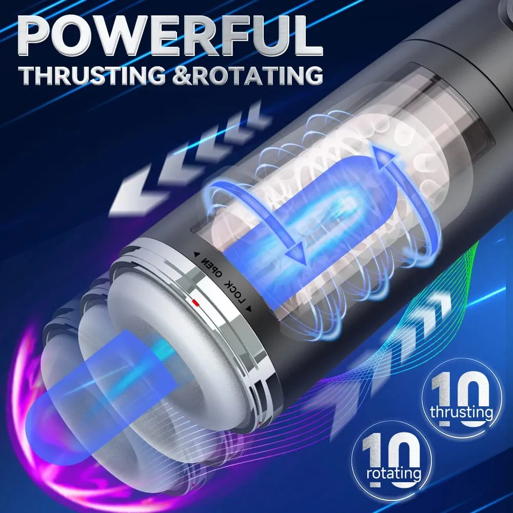 6 in1 AutomaticTelescopic Rotation Cup Masturbator App Pocket Control Potsy πέους Μηχάνημα σεξουαλικά παιχνίδια για ενήλικες άνδρες — image 3