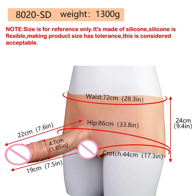 Silicone Strapon Lifelike Dildo Pants Wearable Solid Large Penis Sex Toys For Women Lesbian Couple Sex