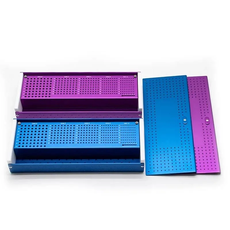 Pet Screw Box Κουτί αποστείρωσης από κράμα αλουμινίου Ορθοπεδικό βιδωτό όργανο αποστείρωσης κουτί αποθήκευσης Θήκη,Εργαλεία μακιγιάζ — image 6