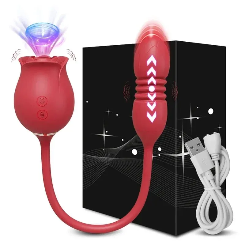 Rózsaszívó vibrátor nőknek Clit Clitor Stimulator G Spot Thrusting vibrátor vibráló női maszturbátor masszázs felnőtt szexjáték