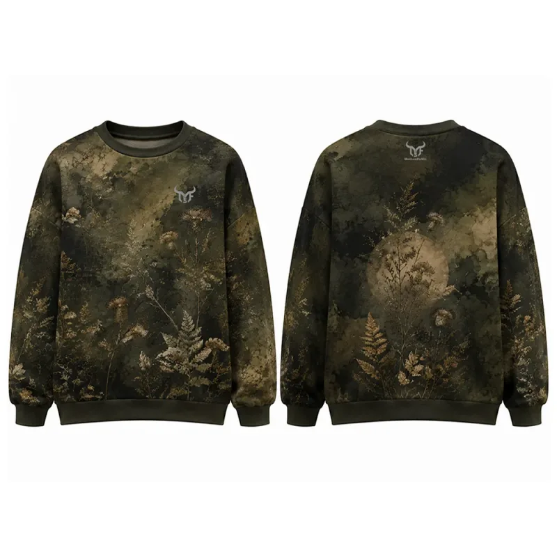 Dark Style Botanical Floral 3d Print Sweatshirt Men Women Street Vintage Casual Clothes Autumn Basic Long Sleeve Pullover Tops — image 4