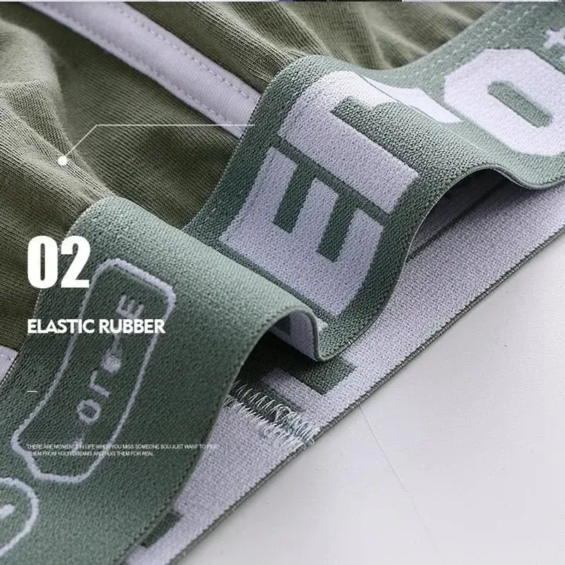 1st män boxershorts i bomull Trosor Underkläder3 färger L XL 2XL 3XL Mjukt brevbälte Andas Mjukt Mode Sport