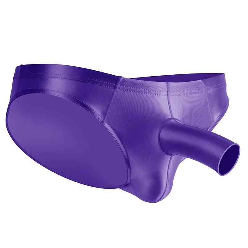 High Elastic Bikini Briefs gay Men's glossy underwear open Pouch Panties Men Smooth gay underwear — image 26