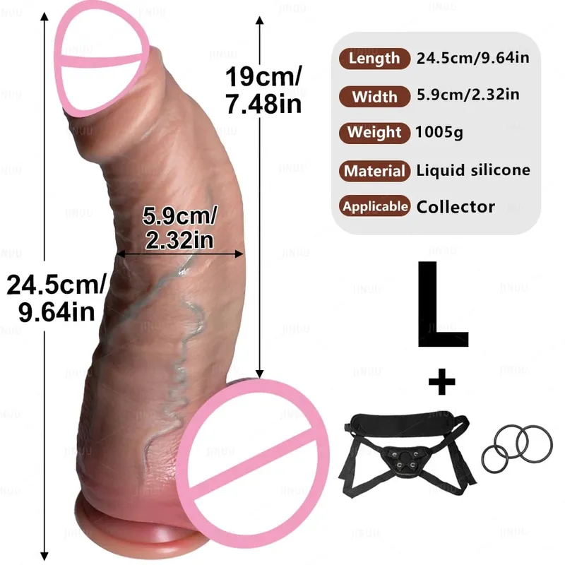 Makatotohanang 3 Sukat Phimosis Dildo Makatotohanang Ari ng Lalaki Malambot Silicone Mga Maselang Panlalaki Vaginal Masturbation Suction Cup Dick Babae Anal Sex — image 10