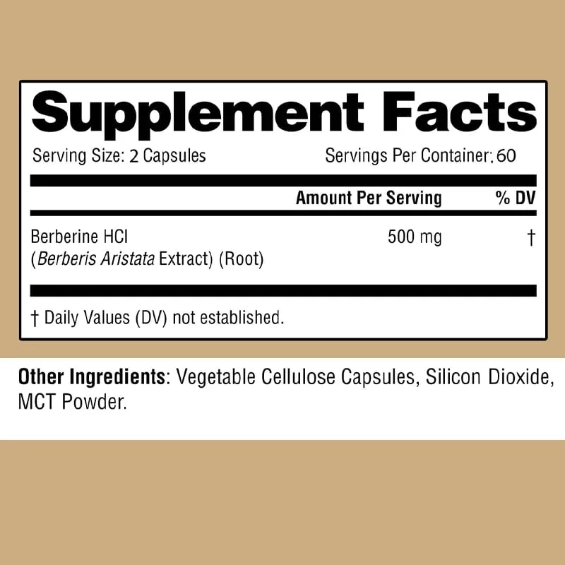Κάψουλες Berberine 500 Mg - Προωθεί την υγεία του καρδιαγγειακού συστήματος και της χοληστερόλης Υποστήριξη υγιούς διαχείρισης βάρους και ανοσοποιητικού συστήματος — image 6