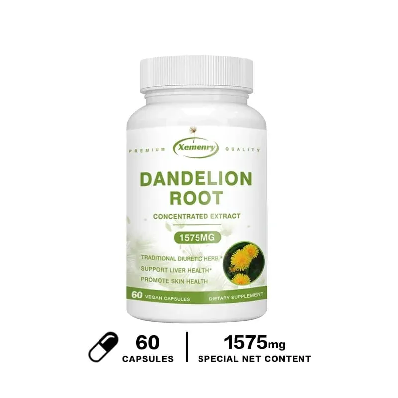 Dandelion Root Extract Capsules for Liver Detox Protection Liver Support Strong Immune System Normal Blood Pressure & Sugar
