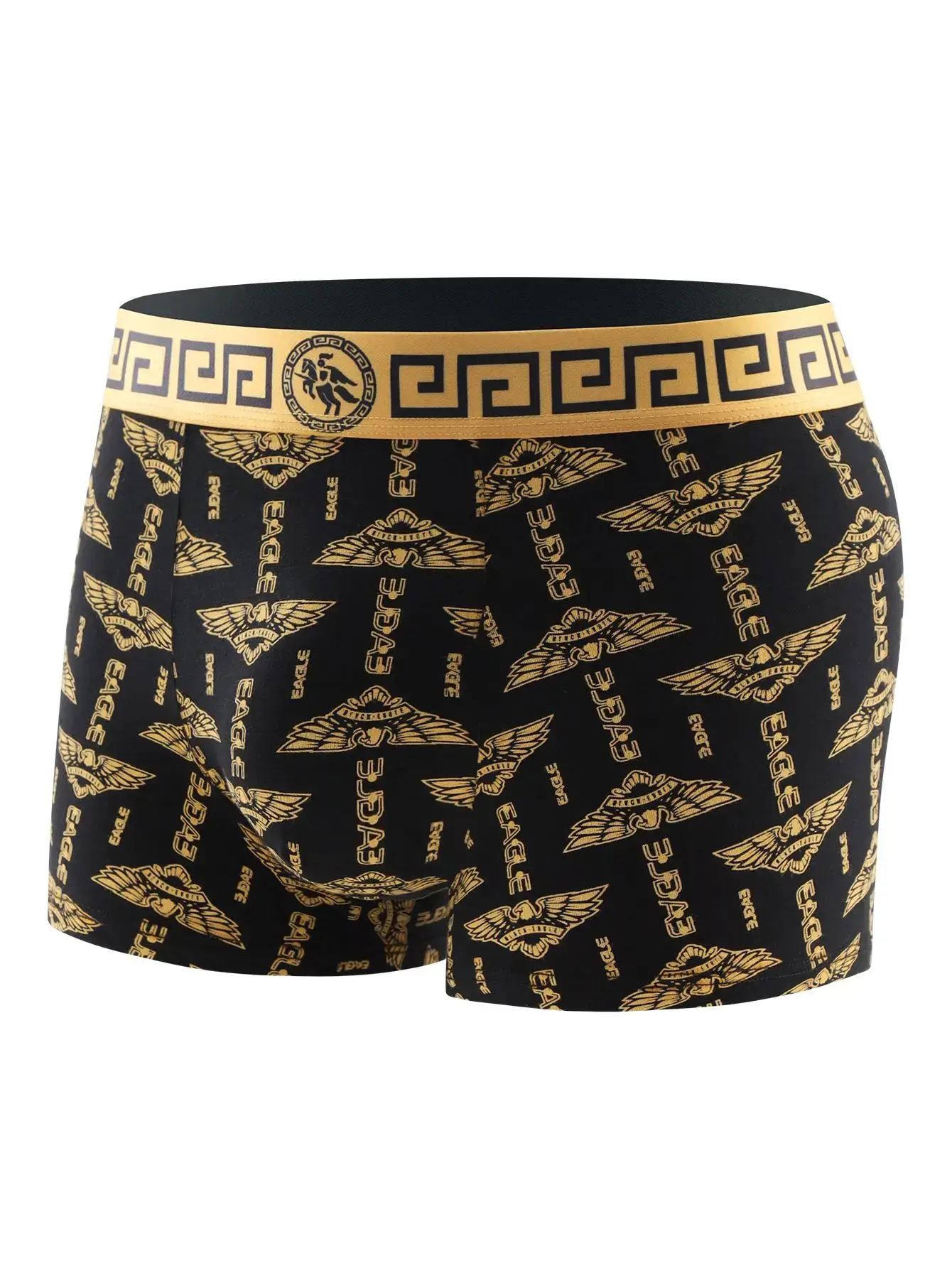 4 peças – cuecas masculinas, boxers com estampa de tendência, cuecas masculinas elegantes, boxers padrão respiráveis