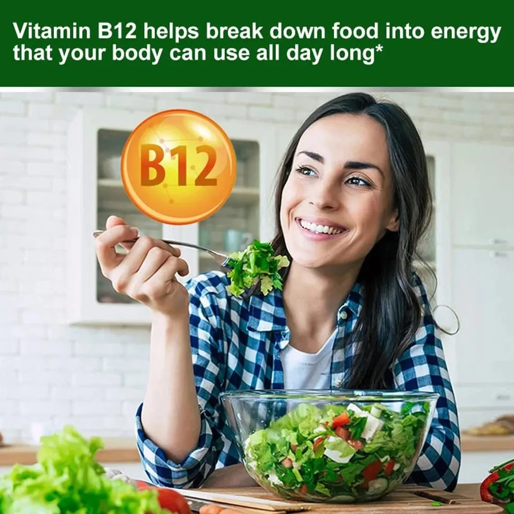 Vitamin B12 - Improve Mood Improve Brain Strengthen Nervous System Increase Energy Promote Metabolism Maintain Heart Health — image 5