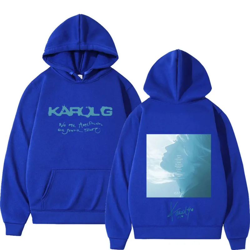 Karol G Album No Me Arrepiento De Sentir Tanto 2026 Hoodie Men Women Vintage Fashion Pullover Winter Loose Casual Sweatshirts — image 10