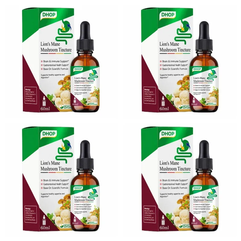 Lion's Mane Mushroom Extract Drops 60ml Hericium Erinaceus Supports Brain Immune Health Vegan Liquid Συμπλήρωμα για Ενήλικες — image 10