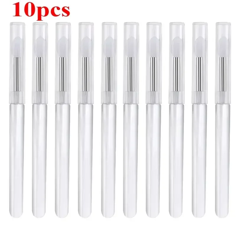 Brosse à lèvres Portable en Silicone, avec couvercle, doux, multifonctionnel, applicateur de baume à lèvres, rouge à lèvres, pinceaux de maquillage, 3/5/10 pièces