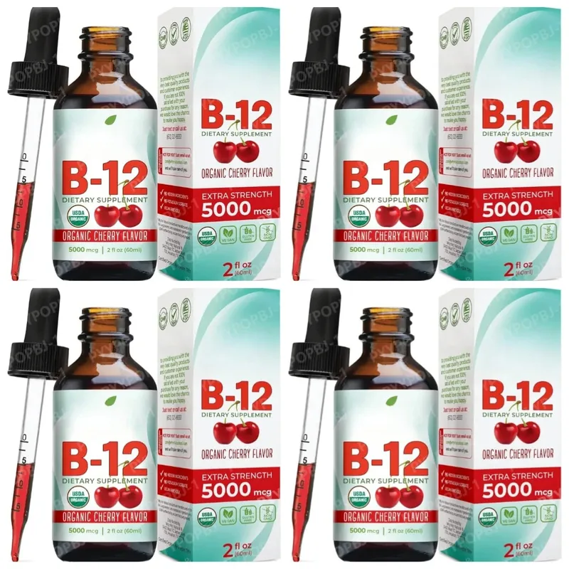 Vitamin B12 Drops 5000mcg Methylcobalamin B12 Liquid Sublingual Supplement Vegan Sugar Free Daily Daily Nutritional Support 60ml — image 10