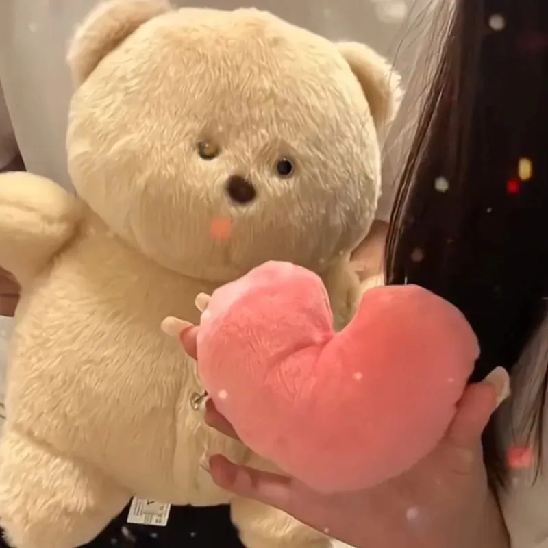 Plush Confession Bear Talking Doll Hidden Recording Stuffed Animal Super Soft Bear Companion Toy Sleeping Gift