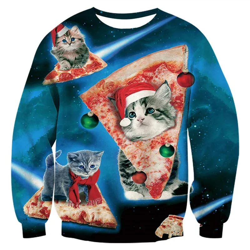 Ugly Christmas Sweater For Men Women Funny Novelty Xmas Sweatshirt 3d Printed Cartoon Animal Long Sleeve Pullover Hoodies Tops — image 22