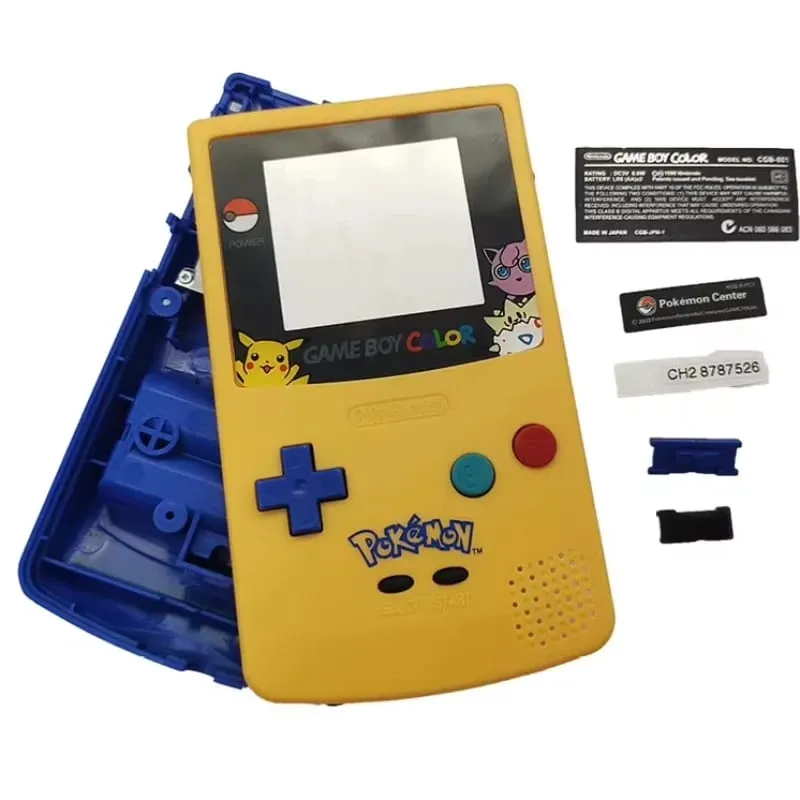 GBC Case GameBoy Color Replacement Case צבעוני צהוב GBC Pokemon Case Pikachu — image 3