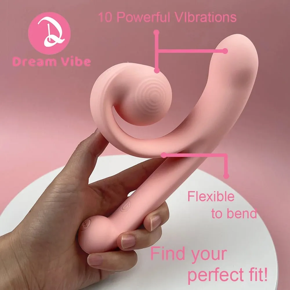 Ροζ Σαλιγκάρι Δονητής με σημείο G Dildo Penetration Flexbile Snail για τέλεια εφαρμογή στο κλειτορίδα Stimulaiton 10 Modes Pleasur Sex Toy for Women — image 2