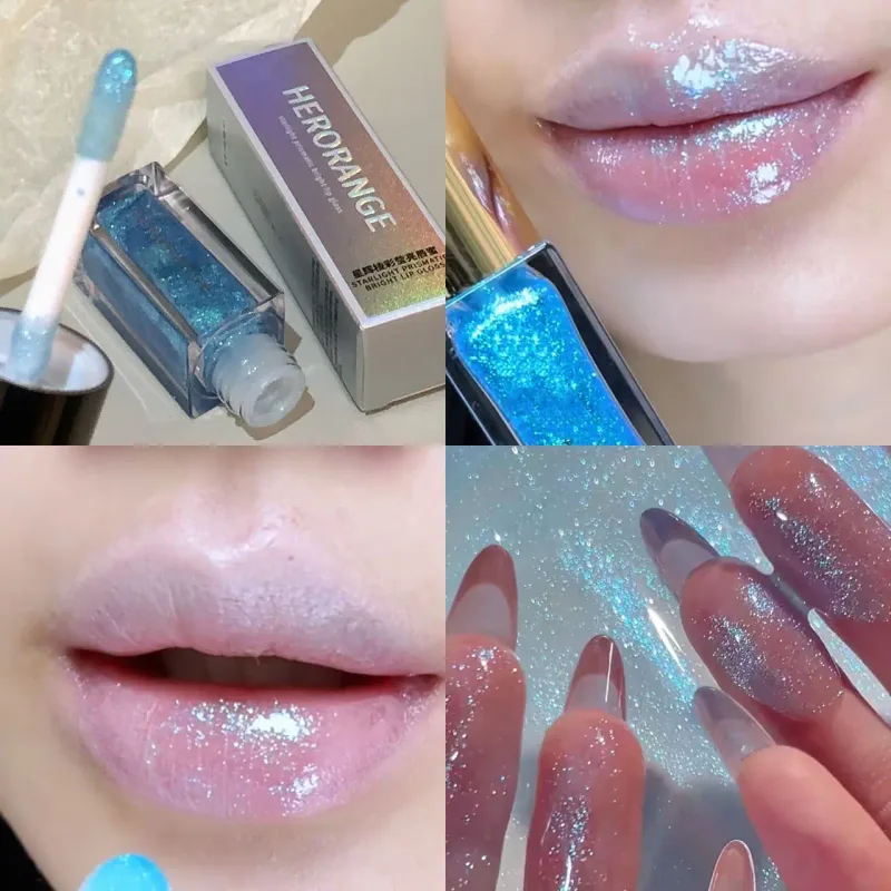 Herorange Star Shine Glitter Lip Gloss Shimmer Fine Glitter Long Lasting Moisturizing Non Sticky Glossy Lip Makeup — image 12