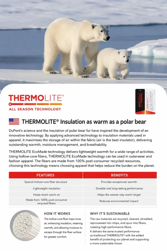 Thermolite® 四季保暖連帽衫男女通用輕速乾套頭運動衫透氣冬季中層運動服 — image 4