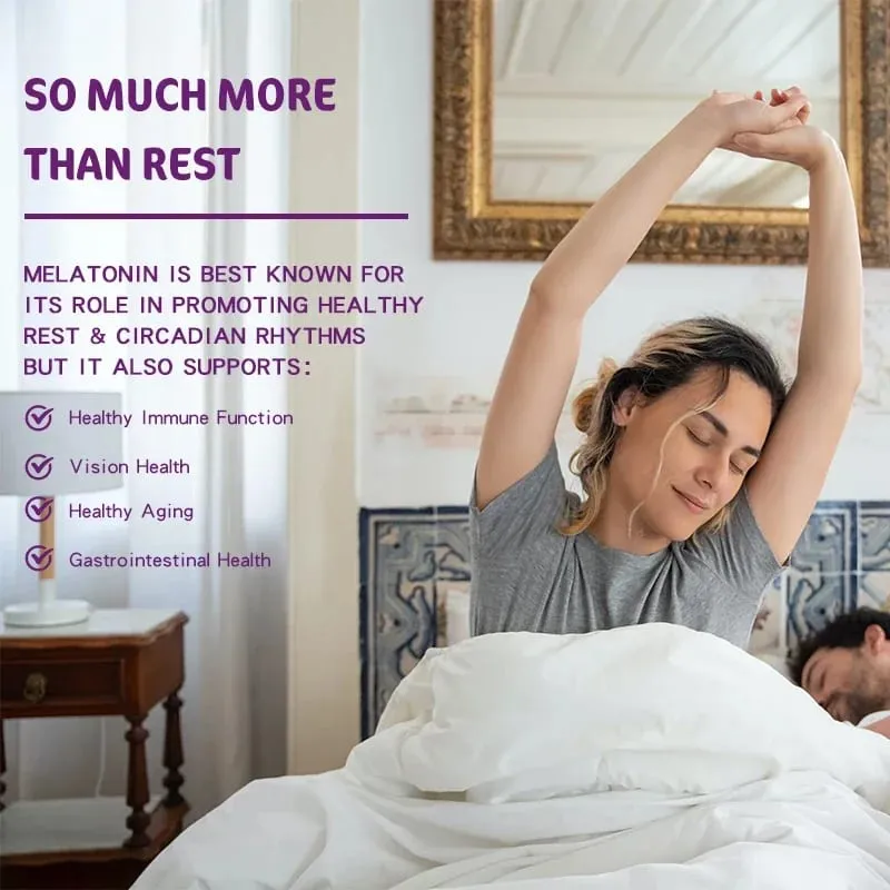 Melatonin Capsules - A Sleep Aid Help You Fall Asleep Faster Promote Sleep Health and Improve Sleep Quality — image 4