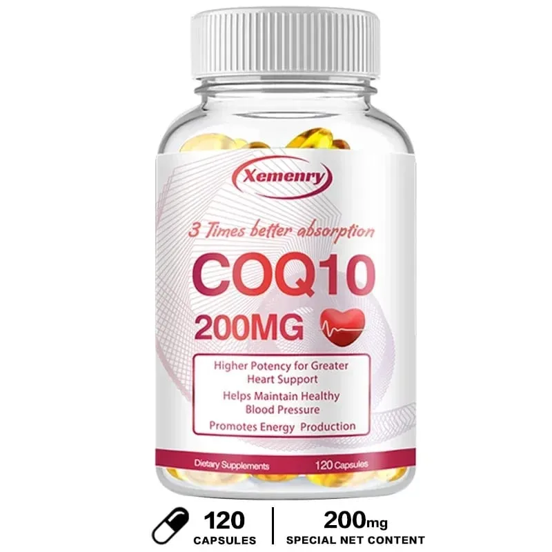 Coenzyme Q10 Κάψουλες 200mg -Παρέχουν Ενεργειακή Υποστήριξη Καρδιάς και Καρδιαγγειακής Υγείας Προάγουν το μεταβολισμό Αντιοξειδωτική