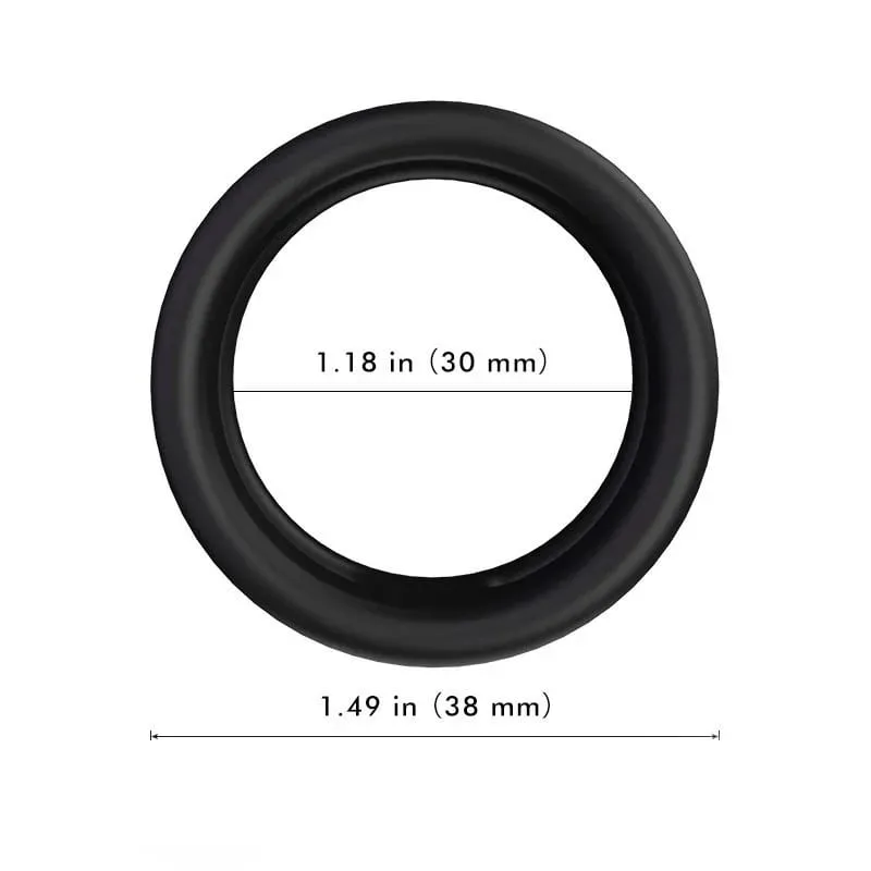 Safe Silicone Black Male Rings Double Cockring Delay Premature Ejaculation Penis Ball Loop Lock Adult Sex Toys Product for Men — image 3