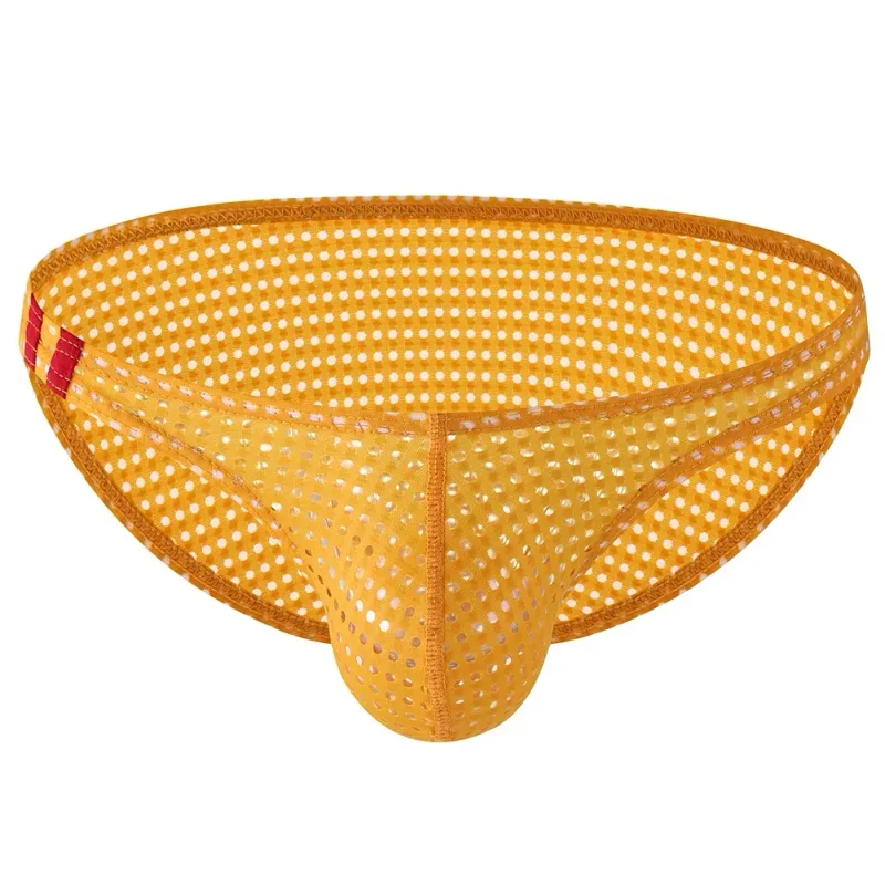 Men Briefs Summer Breathable Holes Underwear U Convex Thin Low Waist Briefs Slip Underpants Calzoncillos — image 30
