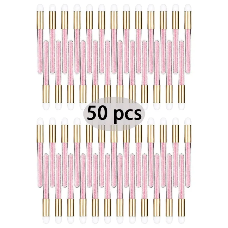 50 יחידות רך הארכת ריסים ניקוי מברשת ריסים שמפו גבות פילינג אף ניקוי מסיר איפור ציוד טיפוח יופי