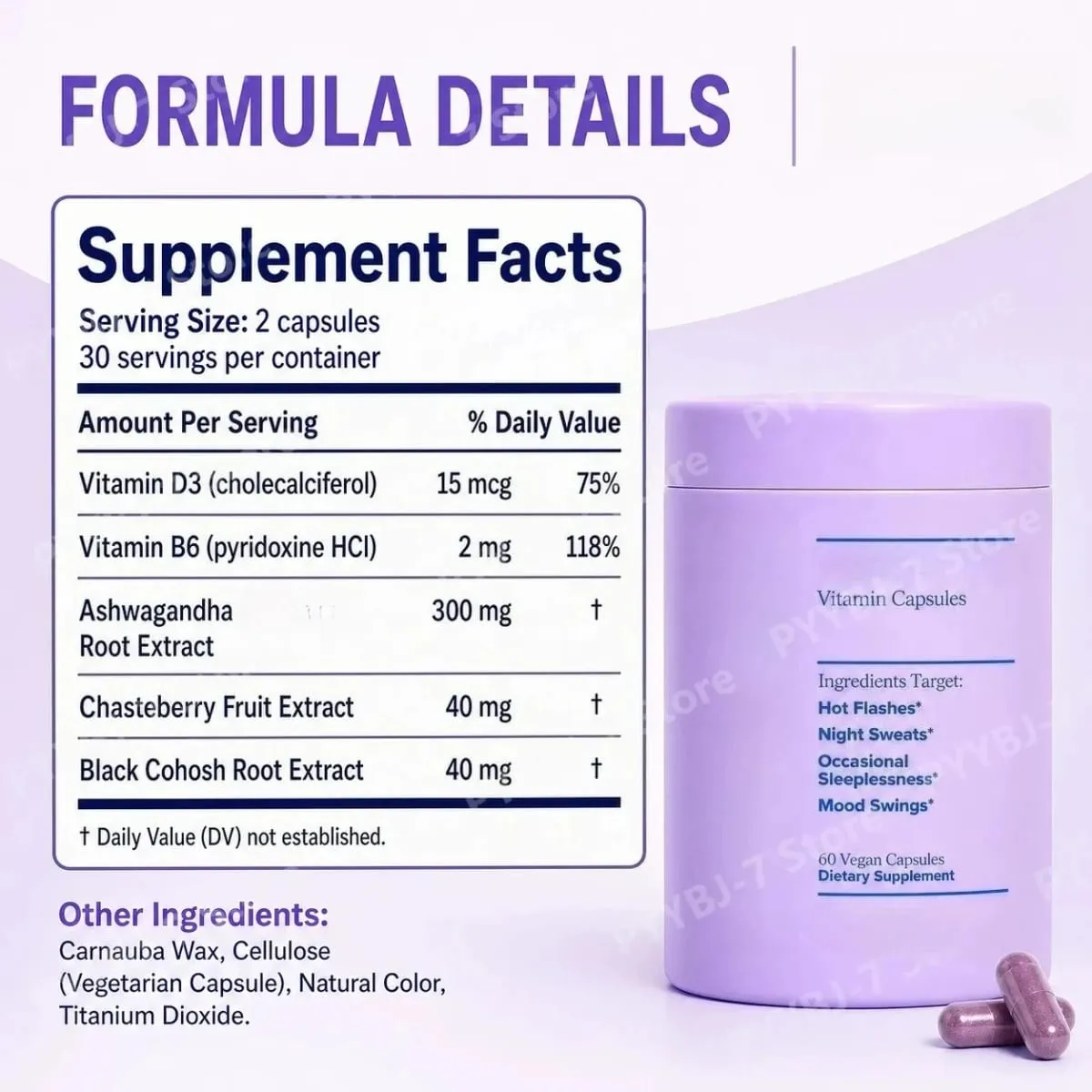Női komplex vitaminok menopauza számára D3 B6-vitaminnal segít enyhíteni az éjszakai izzadást hangulati ingadozások Egészséges étrend-kiegészítő 60 db