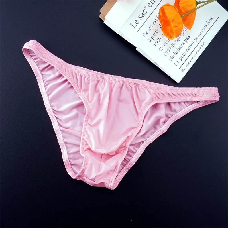 Lalaking Solid na Kulay Ice Silk Seamless Briefs Low Waist U Convex Panties na Panlalaki Ultra-manipis na Kasuotang Panloob na Elastic Mabilis na Tuyong Hininga na Panty — image 18