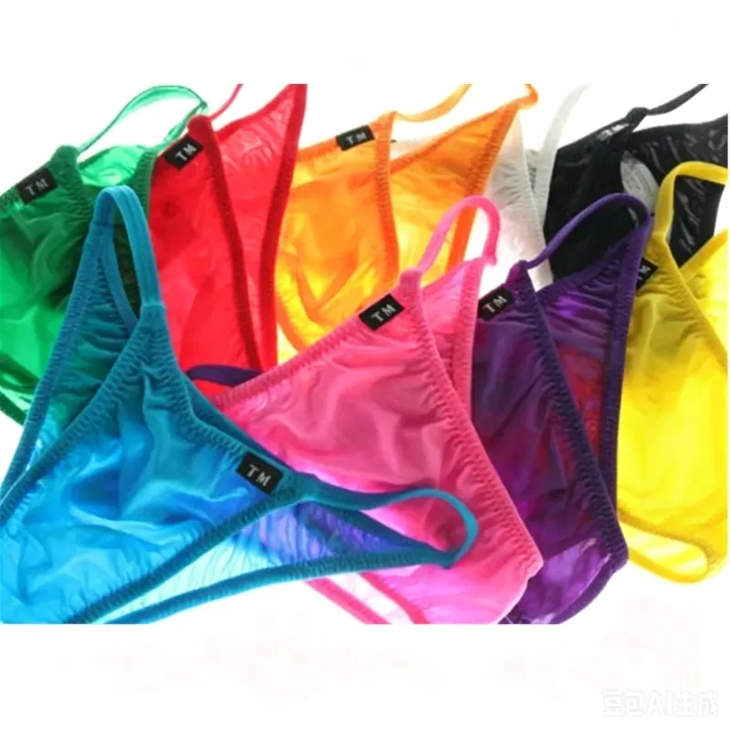 Panlalaking Thin Nylon Bikini Brief Low Rise Seamless Silky Elastic Sexy Intimate Lingerie Breathable Solid Color Fashion Panlalaking Panloob — image 2