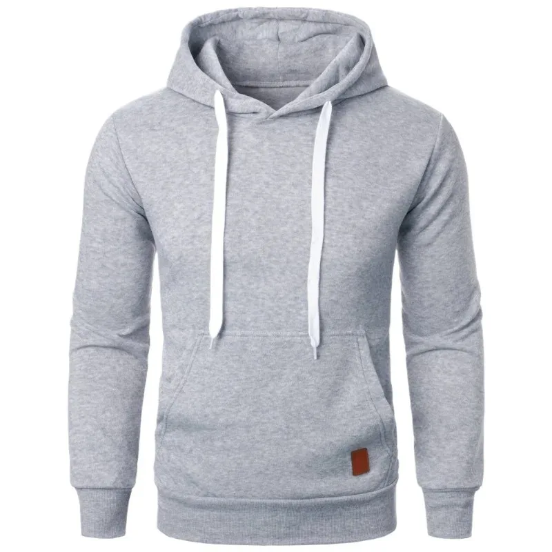 Mga Mens Casual Hooded Collar Drawstring Hoodies Sweatshirts Long Sleeve Shirts Outdoor Streetwear Solid Color Lightweight Pullover — image 11
