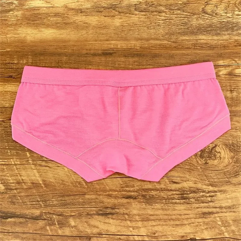 Panlalaking Sexy Modal Pink na Underwear Simple at Kumportableng U Convex Pouch Briefs Low Waist Slim Fit Plus Size Panlalaking Panloob L-XXXL — image 8