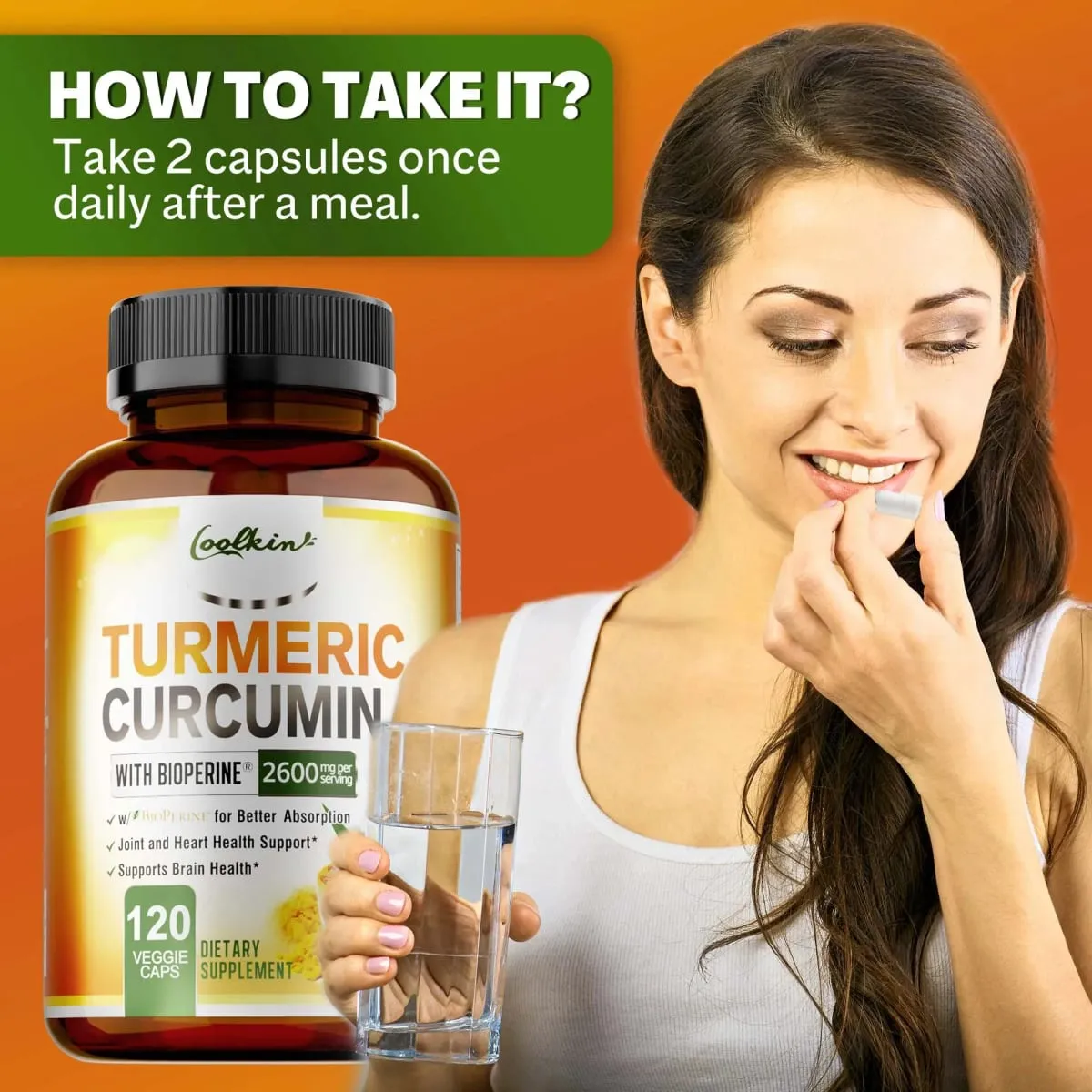 Turmeric Curcumin Capsules - with Black Pepper - Helps Joint Antioxidant & Immune System Anti-Inflammatory