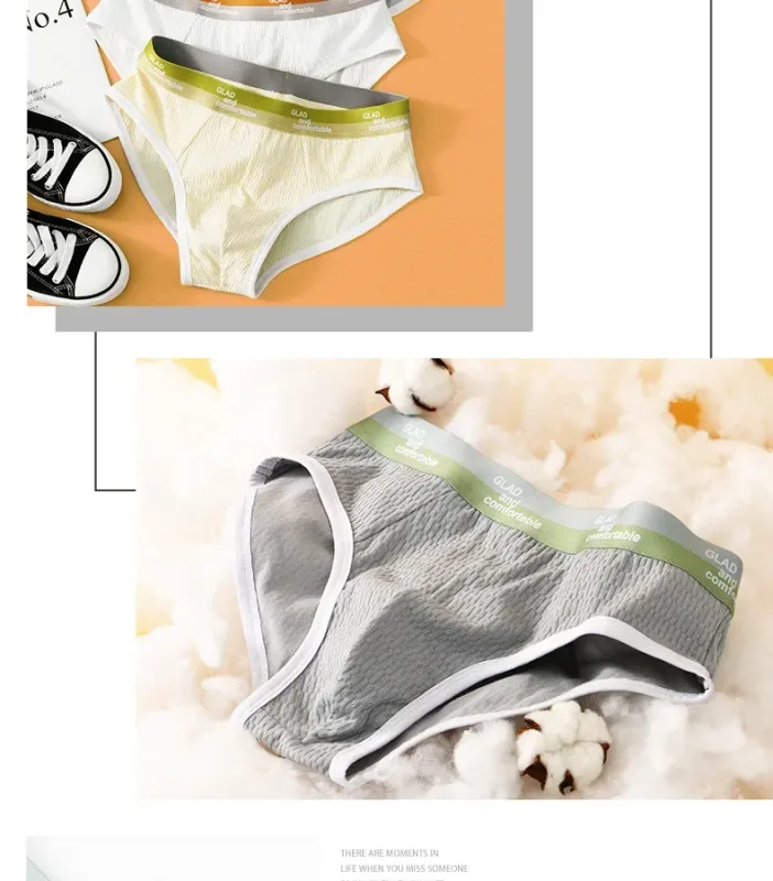 Summer New Men's Solid Color Cotton Briefs, Minimalist Breathable Thin Underwear, Trendy Trunks Male Bikini Underpants 3256812635450502 — image 15