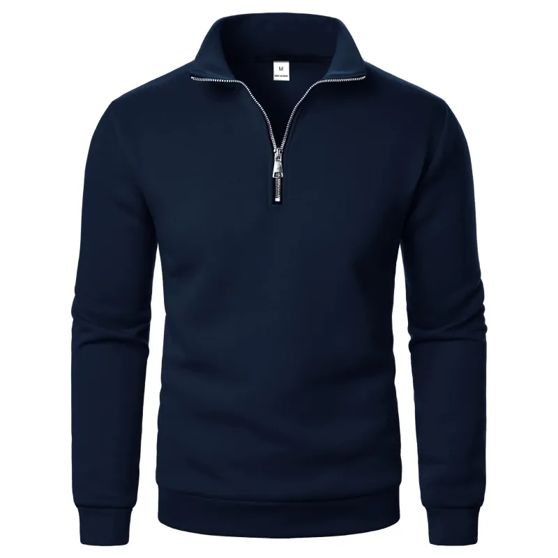 Frühling Herbst neue Casual Halb Zipper stehkragen sweatshirt Trend Einfache schlanke männer Pullover langarm tops männer sweatshirt — image 14
