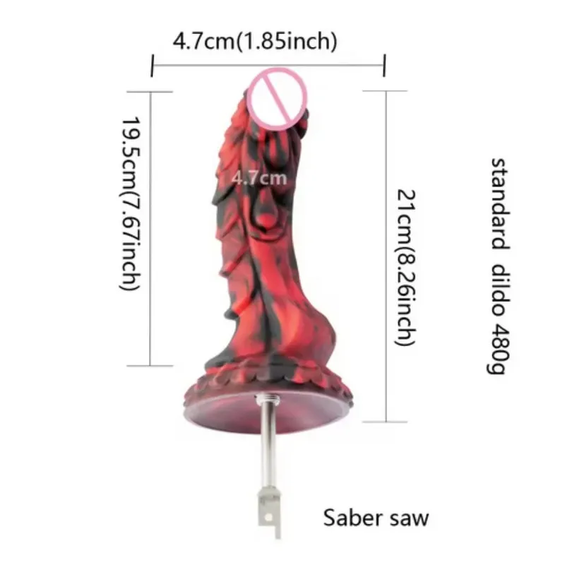 Kard szúrófűrész dugattyús fűrész nagy szilikon vibrátoros fűrész 3XLR VAC-U-LOCK adapter tartozékok Sex Machine — image 12