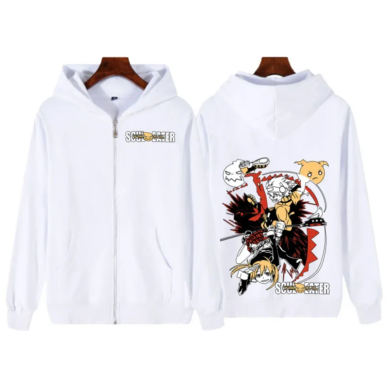 Anime soul eater maka albarn zíper hoodies engraçado roupas femininas masculinas moda roupas de grandes dimensões casuais manga longa streetwears — image 4