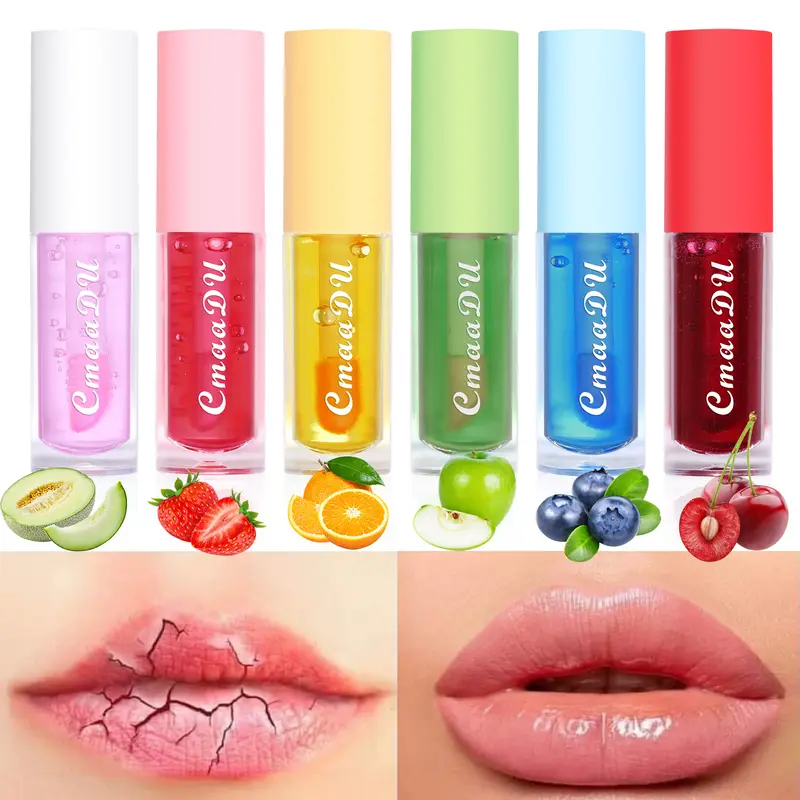 6 Color-Changing Lip Gloss Fruity Scent Moisturizing and Long-Lasting Smooth Hydrating Temperature-Activated Lip tint — image 2